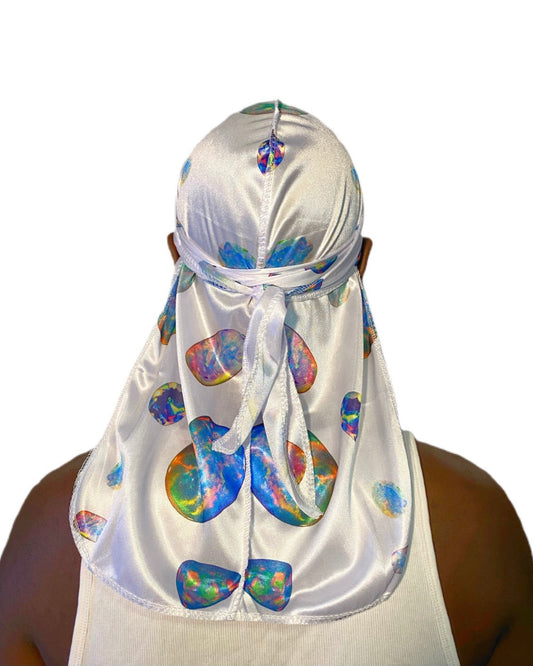 Silky Opal Durag (White)